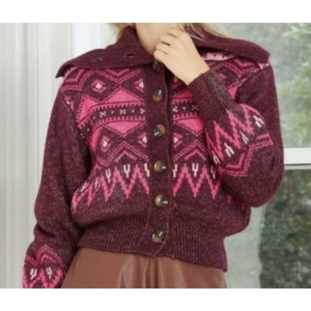 Women's Fairies Print Cardigan Size XL